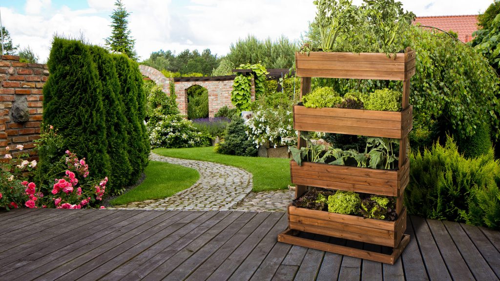 30196 - Vertikales Hochbeet "CUBE 4" | hecht international